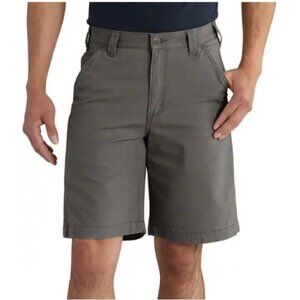 Carhartt Gray Rugged Flex Relaxed Fit Canvas Work Shorts
